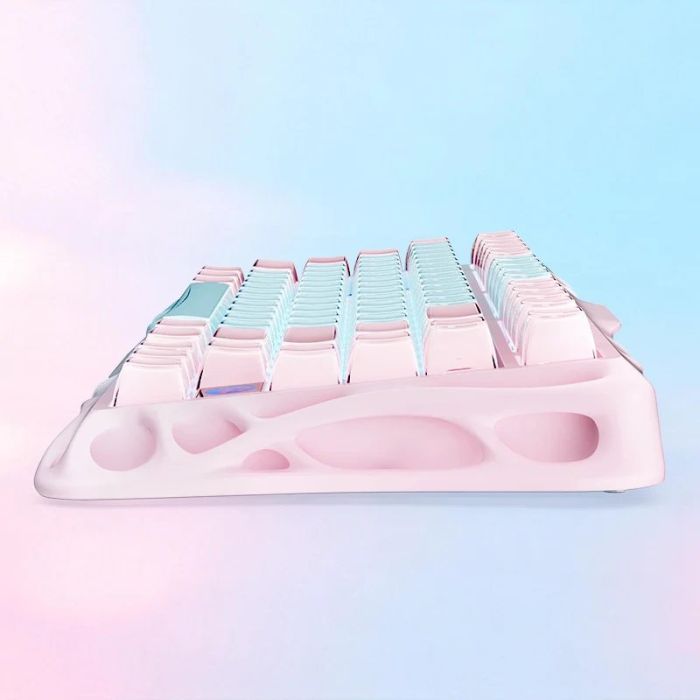 Клавиатура механическая GravaStar Mercury K1 Lite 80keys, GravaStar x BSUN Grey, BT/WL/USB, Aurora Mist