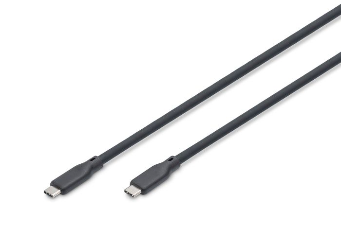 Кабель DIGITUS USB-C > USB-C зарядки/синхронизации, USB4 2.0, 80G, 240W, 16K, силиконовый, 1м, черный