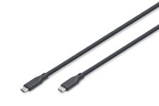Кабель DIGITUS USB-C > USB-C заряджання/синхронізації, USB4 2.0, 80G, 240W, 16K, силіконовий, 0.5м, чорний