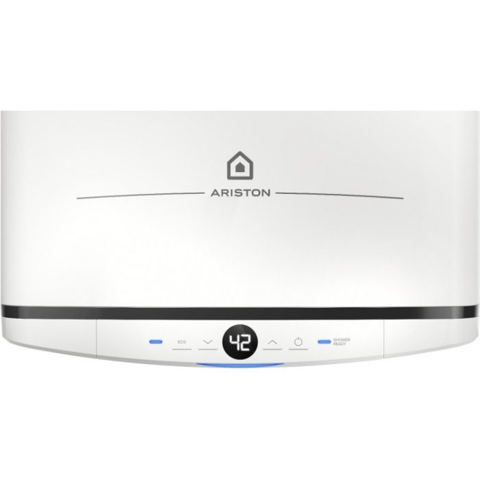 Водонагрівач електричний  Ariston VELIS PRO 80 EU плаский, слім, 80л, 2*1,5 кВт, емал. нагр. ел, ун. монтаж, ел. кер-ня, B, білий