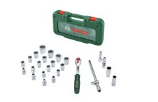 Набір торцевих головок Bosch 1/2" з тріскачкою 265мм, сталь CrV 26шт 0.574кг