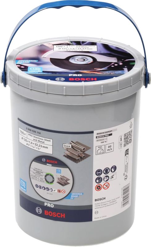 Диск відрізний Bosch Professional для нержавіючої сталі та металу, 125x1.6x22.23мм, 100шт