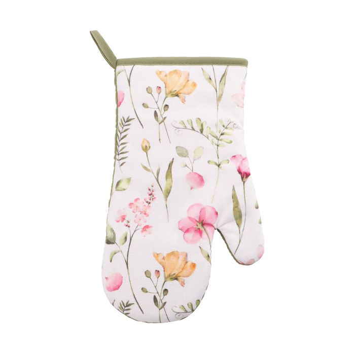 Набір прихваток для кухні ARDESTO Spring flowers 18х20см, 18х30см, 100% поліестер (верх), 100% бавовна (низ), білий