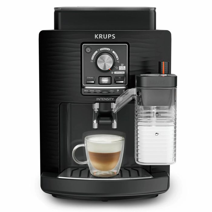 Кофемашина Krups Intensity Milk 1.7л, зерно, автомат.капучинатор, авторецептов - 4, черный