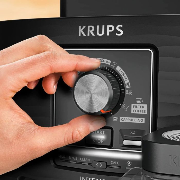 Кофемашина Krups Intensity Milk 1.7л, зерно, автомат.капучинатор, авторецептов - 4, черный