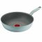 Сковорода ВОК Tefal Halo EUCALYPTUS, 26см, алюміній, бакеліт, сірий