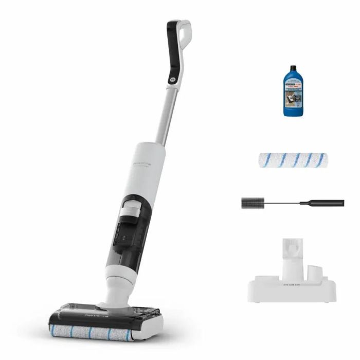 Пылесос Rowenta беспроводный X-Clean 5 Pro, 250Вт, влажная уборка, конт пыль -0.5л, вода -0.65л, автон. раб. до 50мин, вес-4.2кг, микрофильтр, белый