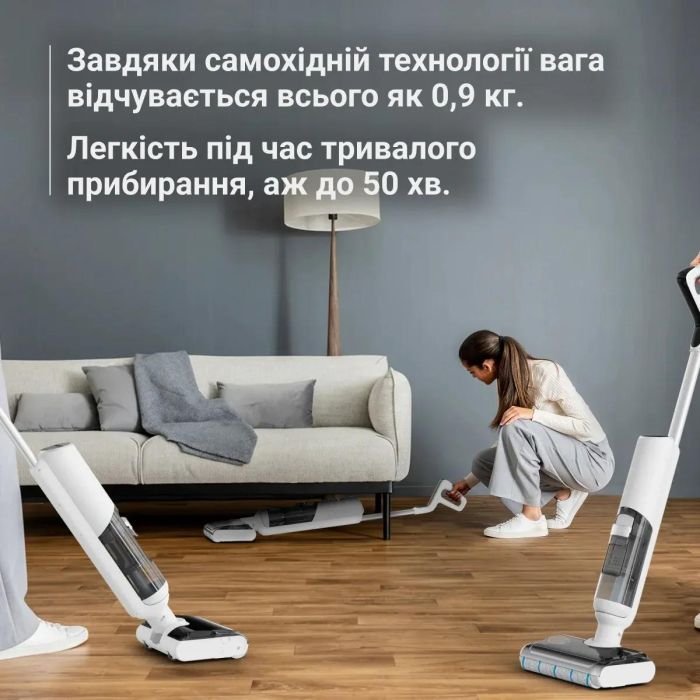 Пилосос Rowenta безпровідний X-Clean 5 Pro, 250Вт, вологе прибирання, конт пил -0.5л, вода -0.65л, автон. робота до 50хв, вага-4.2кг, микрофильтр, білий