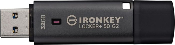 Накопичувач Kingston   32GB USB 3.2 Type-A Gen1 IronKey Locker+ 50 G2