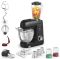 Кухонна машина Tefal Bake Partner + 1100Вт, чаша-метал, корпус-пластик, насадок-9, чорний