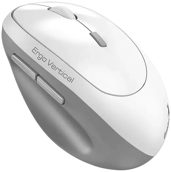 Миша Genius Ergo 8350S, Silent, AI, WL/BT, біло-сірий