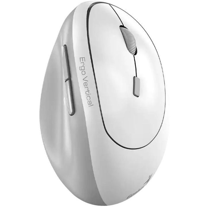 Мышь Genius Ergo 8350S, Silent, AI, WL/BT, бело-серый