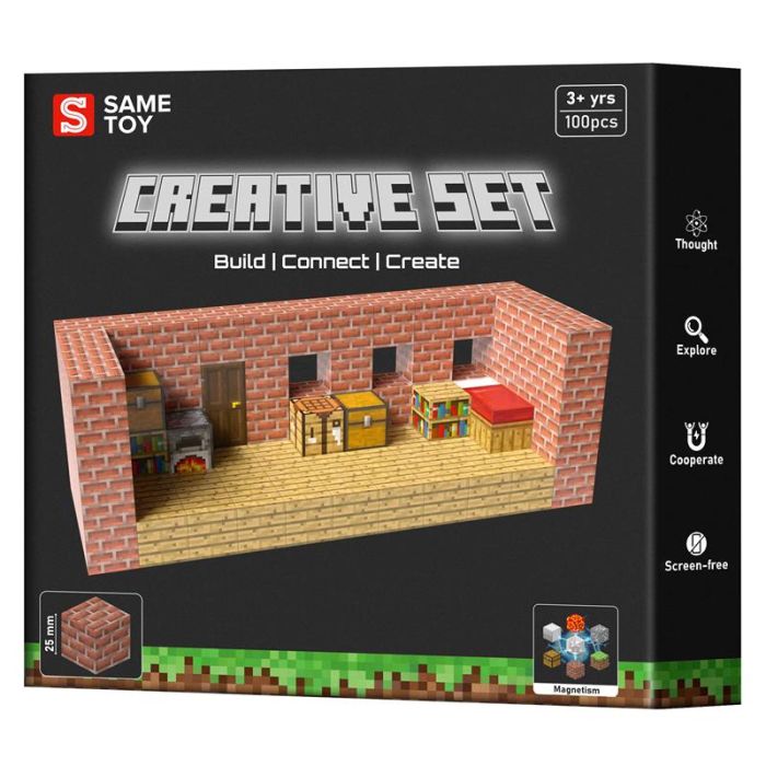 Магнітний конструктор Same Toy Creative Set Brick House 100ел