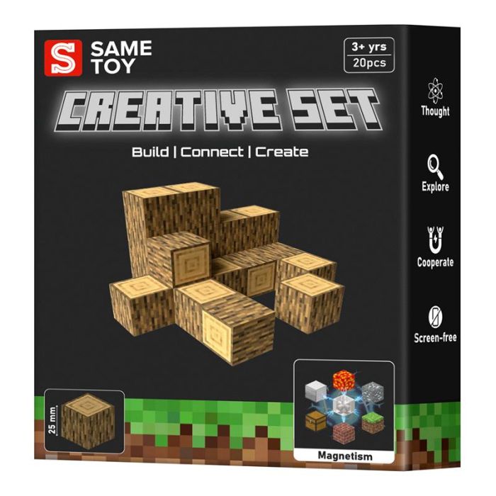 Магнітний конструктор Same Toy Creative Set Wood 20ел