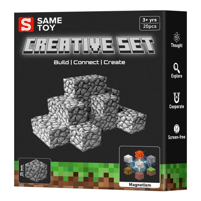 Магнітний конструктор Same Toy Creative Set Cobblestone 20ел