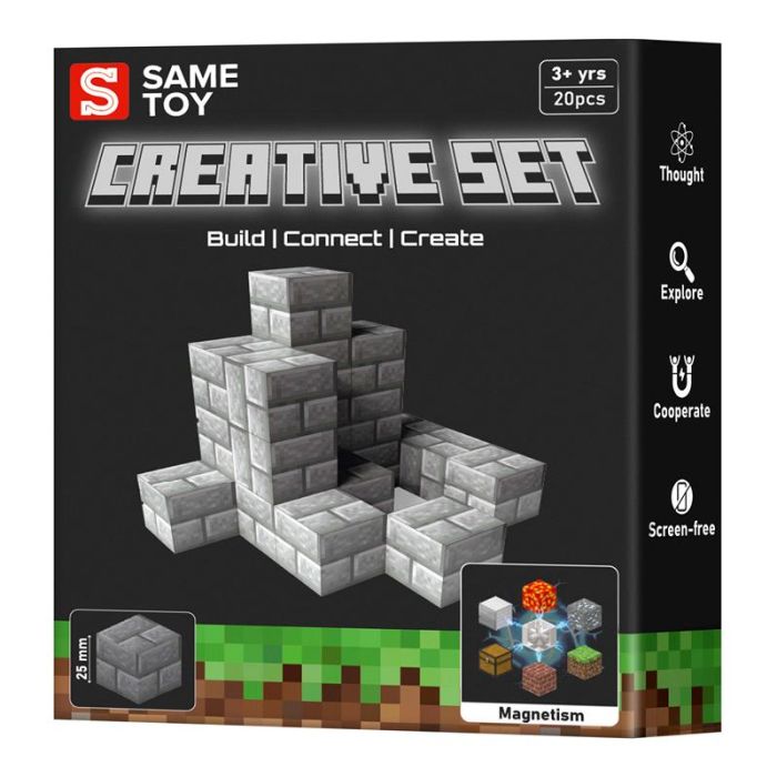 Магнітний конструктор Same Toy Creative Set Stone 20е