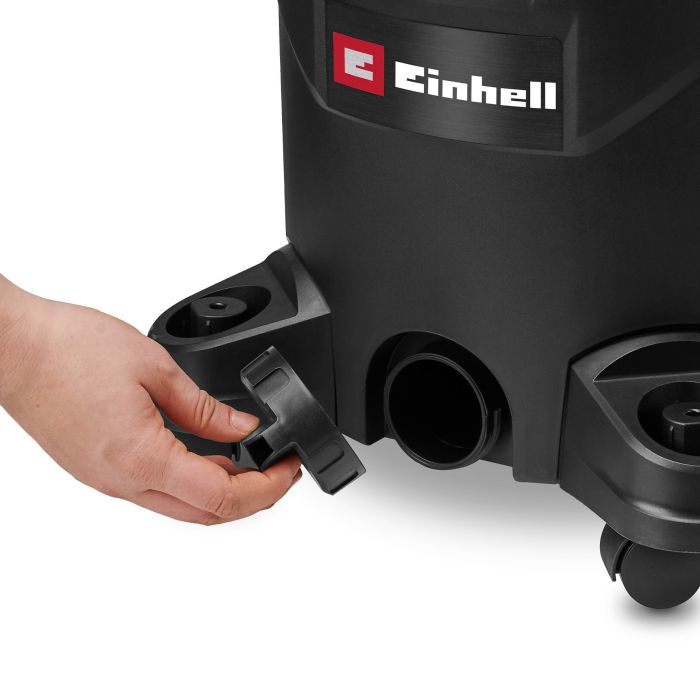 Пилосос професійний Einhell TC-VC 3055 A 850Вт 190мБа контейнер 30л розетка 220В/2000Вт вологе/сухе прибирання 4.95кг