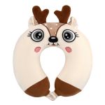 Подушка для шиї ARDESTO Travel Reindeer 30х30см, поліуретанова піна, білий