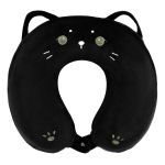Подушка для шиї ARDESTO Travel Black Cat 30х30см, поліуретанова піна, чорний