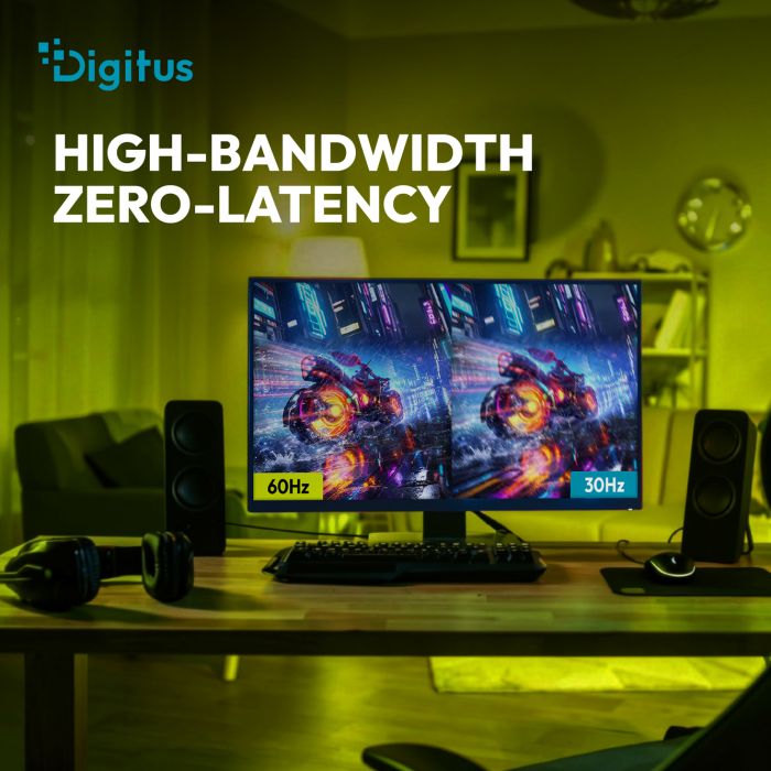 Кабель DIGITUS HDMI UHD 8K, AOC hybrid-fiber, type A M/M, 50м, черный