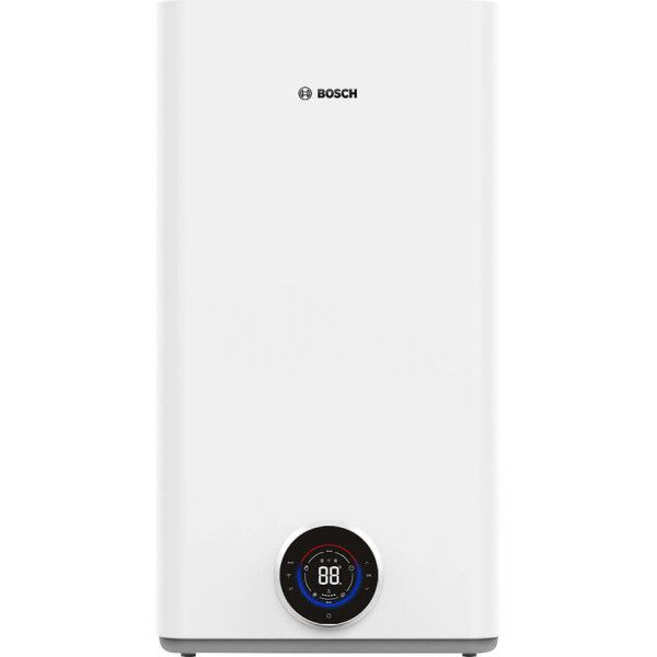 Водонагрівач електр. BOSCH плаский слім Tronic 5500iT, 50л, 1.5кВт, ун. монтаж, електр. кер-ння, Wi-Fi, B, білий