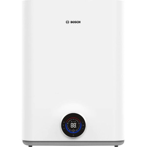 Водонагреватель электр. BOSCH плоский слим Tronic 5500iT, 80 л, 1,5 кВт, ун. монтаж, эл. упр-ние, Wi-Fi, B, белый