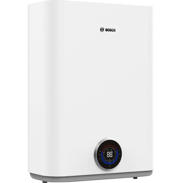 Водонагреватель электр. BOSCH плоский слим Tronic 5500iT, 80 л, 1,5 кВт, ун. монтаж, эл. упр-ние, Wi-Fi, B, белый