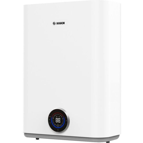 Водонагреватель электр. BOSCH плоский слим Tronic 5500iT, 80 л, 1,5 кВт, ун. монтаж, эл. упр-ние, Wi-Fi, B, белый