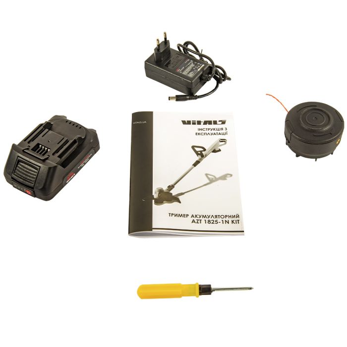 Триммер садовый аккумуляторный Vitals AZT 1825-1n Kit 18В 30см 1х2А·час 2.15кг
