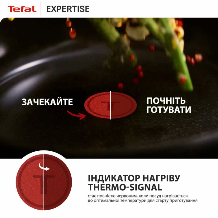 Сковорода WOK Tefal Expertise, 28см, алюминий, бакелит, черный