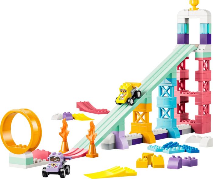 Конструктор LEGO DUPLO Town 3 в 1 Цікаві гірки та трампліни з автомобілями