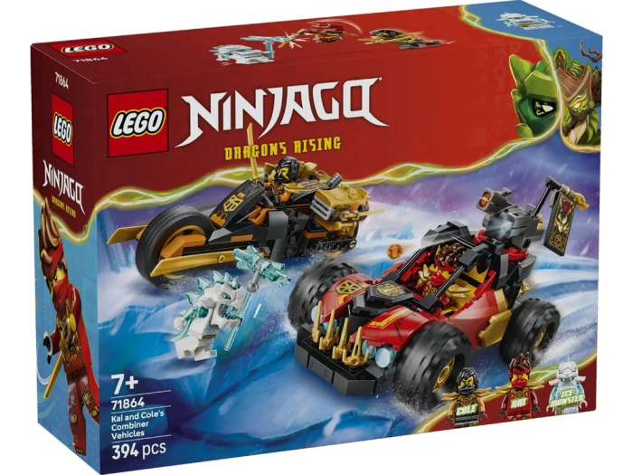 Конструктор LEGO Ninjago Комбіновані транспортні засоби Кая та Коула