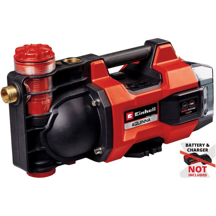 Насос центробежный аккумуляторный Einhell Professional AQUINNA 18/30 F LED, 18В, 3000л/час, выс. 28м, глуб. 6м, режимы ECO/BOOST, 3.9кг