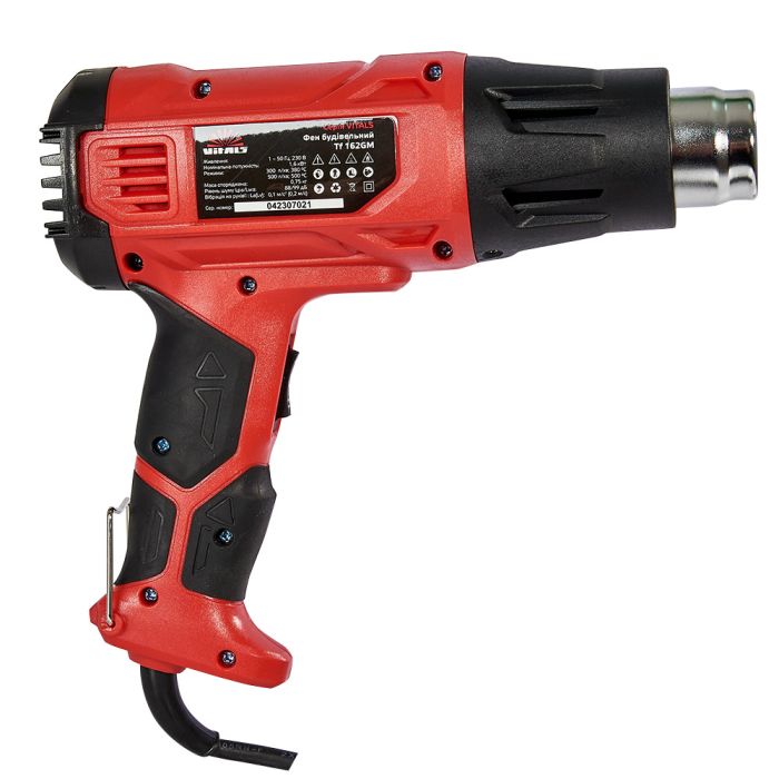 Фен строительный Vitals Tf 162GM 1600Вт 380/500°C 300-500л/мин 0.75кг