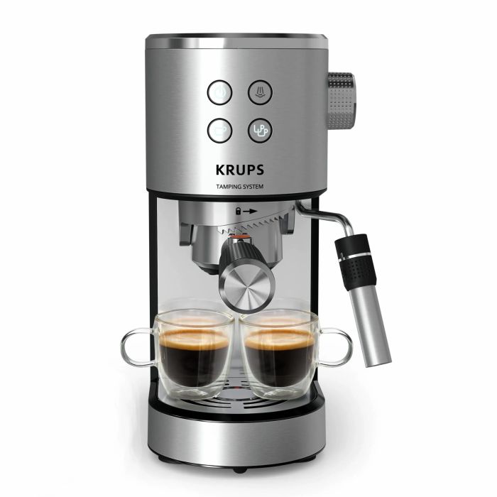 Кофеварка Krups рожковая Virtuoso+ Tamping System 1л, молотый, 15 бар, черный