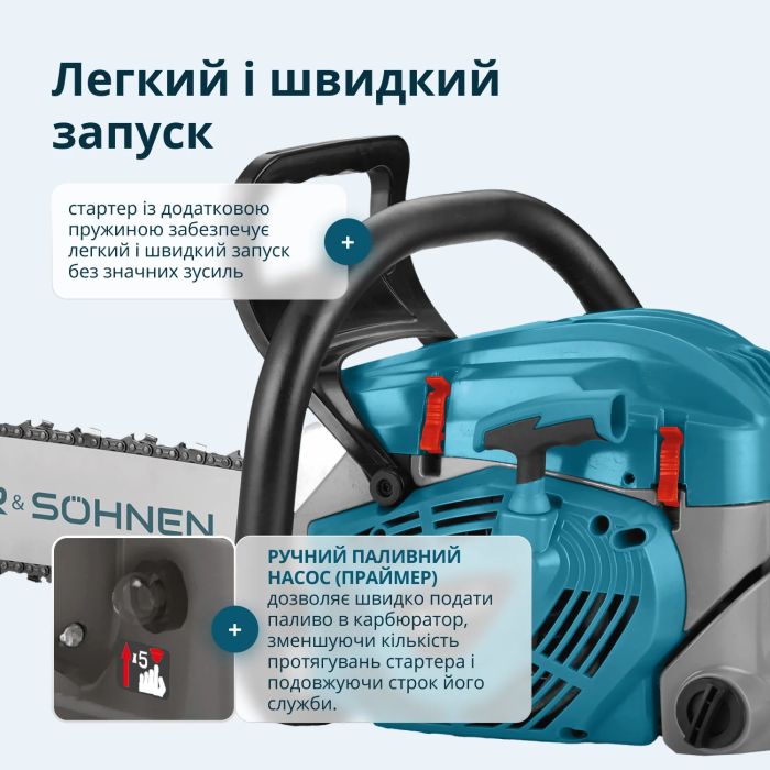 Пила бензиновая Konner&Sohnen KS CS40G-20 50см 50см3 5.7кг