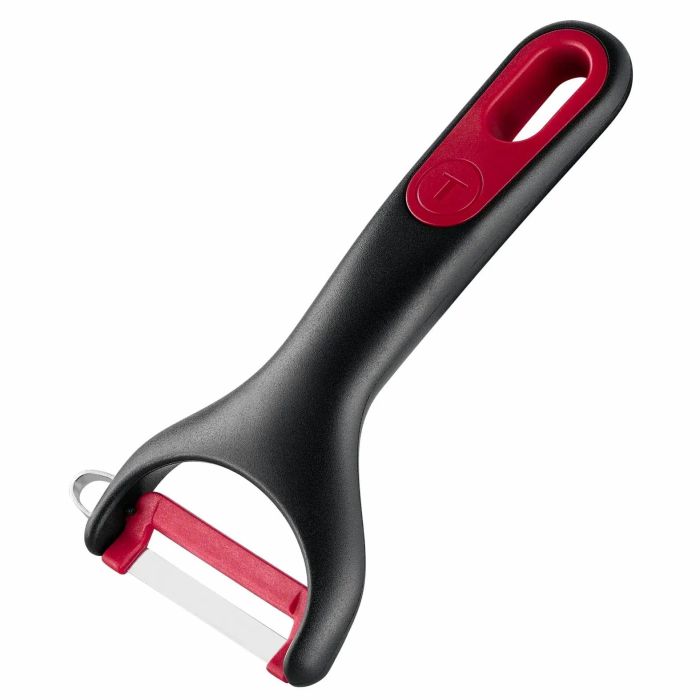 Овочечистка Tefal Ingenio+, нержавіюча сталь, пластик, червоно-чорний