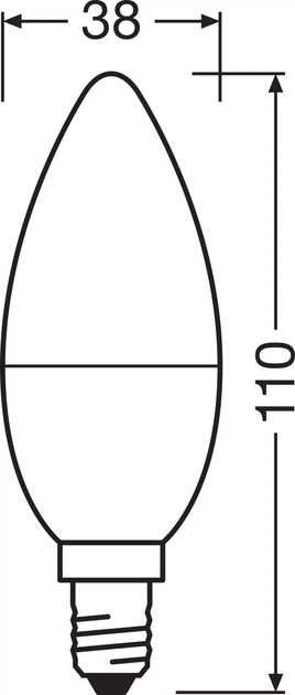 Лампа OSRAM LED E14 6.8Вт 3000К 806Лм В60 VALUE
