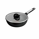 Мультисковорода Tefal Excellence Fusion, з кришкою, 24см, алюміній, скло, нержавіюча сталь, метал, чорний