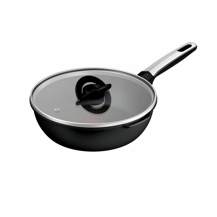 Мультисковорода Tefal Excellence Fusion, з кришкою, 24см, алюміній, скло, нержавіюча сталь, метал, чорний