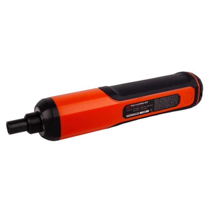Отвертка аккумуляторная Tekhmann TCS-3.6/2000 KIT 3.6В 1х2А·час 5Нм 250об/мин 0.25кг кейс
