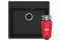 Комплект - мойка MRG 610-52 TL, фрагранит, черный матовый, 114.0668.819 и измельчитель пищевых отходов SLIM 50, 134.0715.098, вкл. Сифон