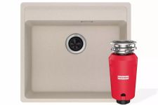 Комплект - мийка MRG 610-52 TL фраграніт, сахара, 114.0668.901 і подрібнювач харч. відходів SLIM 50, 134.0715.098, вкл. Сифон
