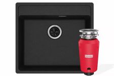 Комплект - мийка MRG 610-52 TL фраграніт, онікс, 114.0668.867 і подрібнювач харч. відходів SLIM 50, 134.0715.098, вкл. Сифон