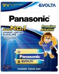 Батарейка Panasonic Evolta лужна 6LR61(6LF22, MN1604, MX1604, Крона) блістер, 1 шт.