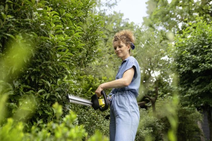 Кусторез аккумуляторный Karcher HGE 2-18 18В лезвие 45см шаг реза 18мм 2.34кг без АКБ и ЗП
