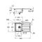 Мойка кухонная Grohe K500 прямоугольная, с крылом, 1000x500x200мм, врезная, нержавеющая сталь.