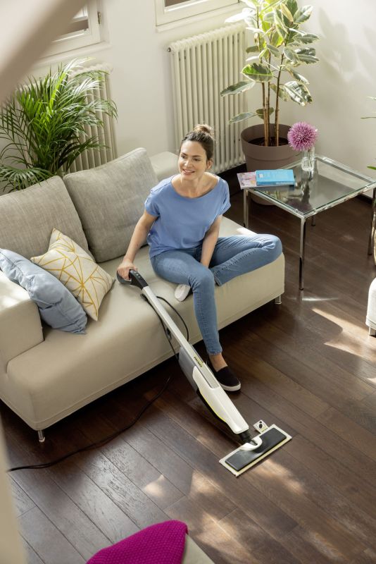 Парова швабра Karcher безпровідний SC 3 Upright, 220-240Вт, конт пил -0.5л, білий