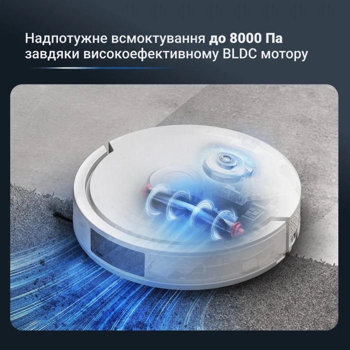 Робот-пилосос Rowenta миючий X-PLORER Serie 380+, 8000ПаВт, h=9.5см, 0.28л, конт пил -0.22л, автон. робота до 120хв, білий