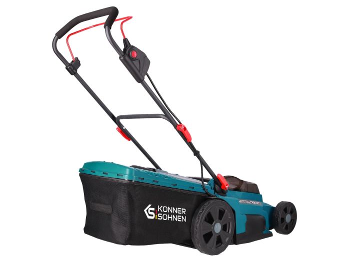 Набор из двух аккумуляторных инструментов Konner&Sohnen KS 43LM-BCT40V-SET 40В(20+20В) газонокосилка KS 43LM-40V и триммер садовый KS BCT-40V акб 2х4А·час ЗП 22.5кг